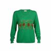 Green Cashmere Sweater with Sequin and Bead Embellishment