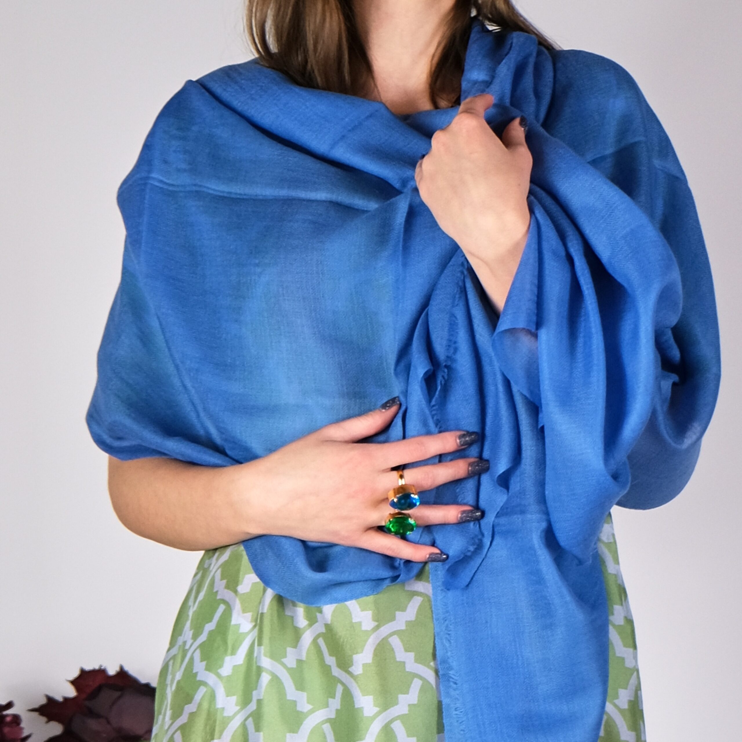 blue cashmere scarf