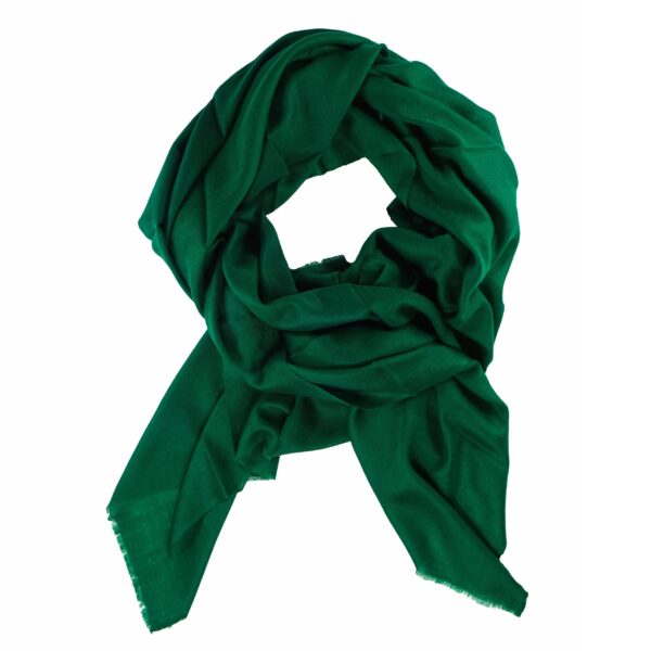 Dark green large cashmere shawl scarf