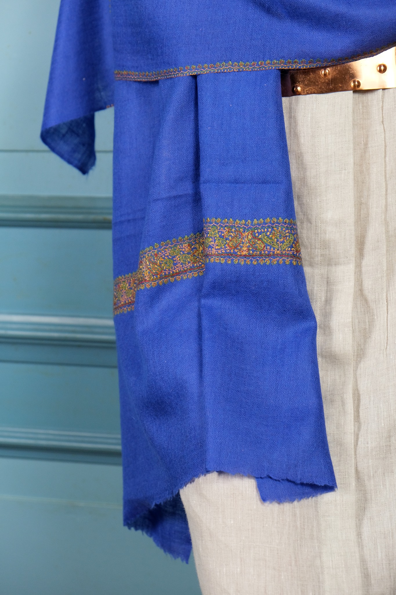 blue cashmere scarf