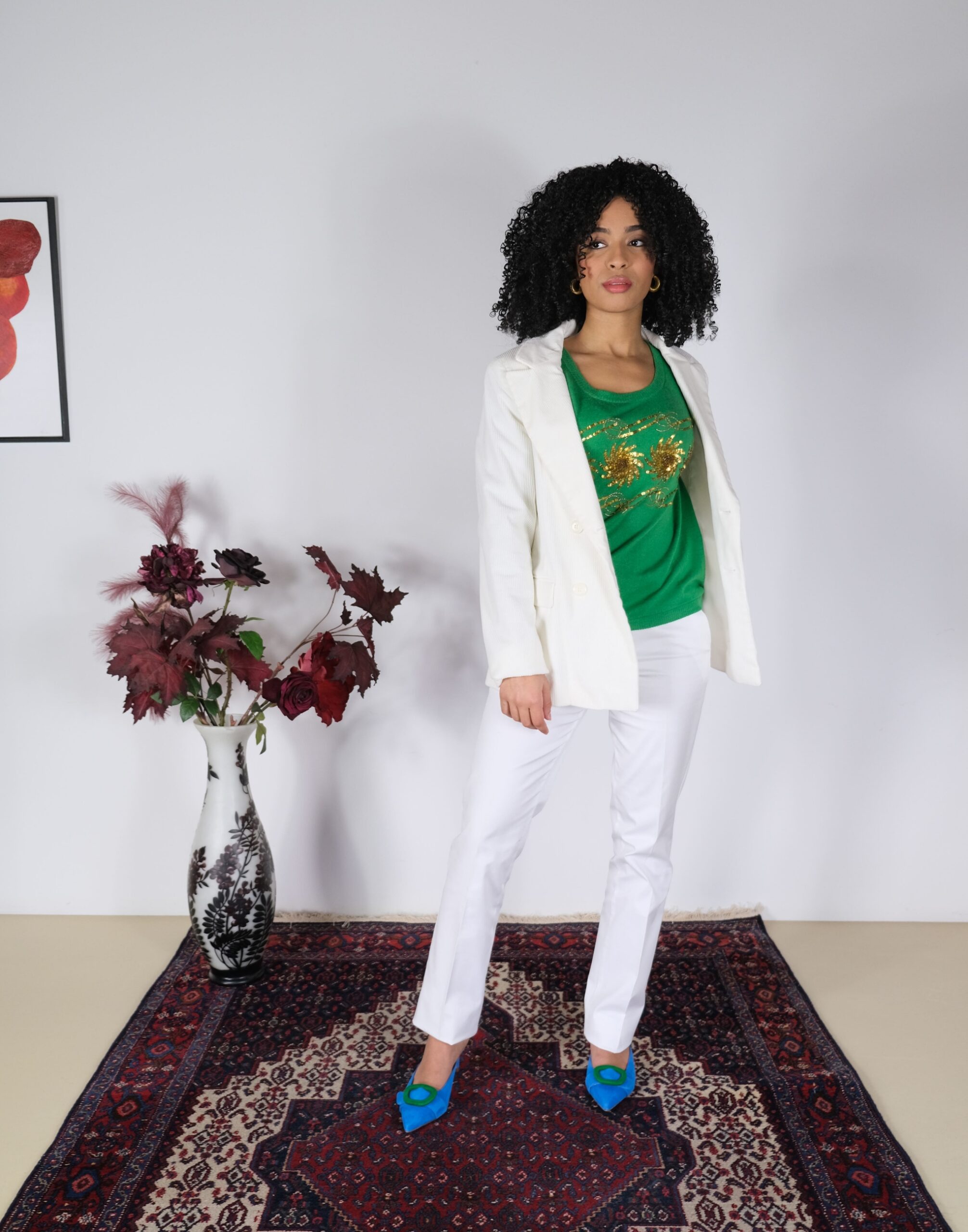 green cashmere jumper sweater