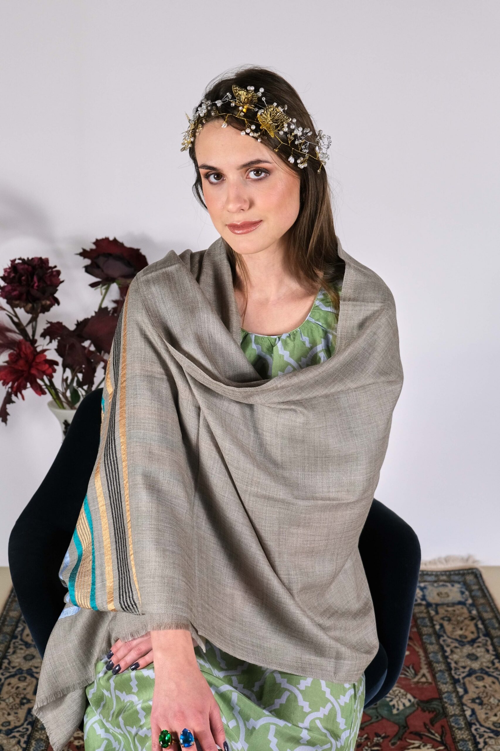 beige scarf w stripes by Asneh 2_6765_web beige scarf with stripes