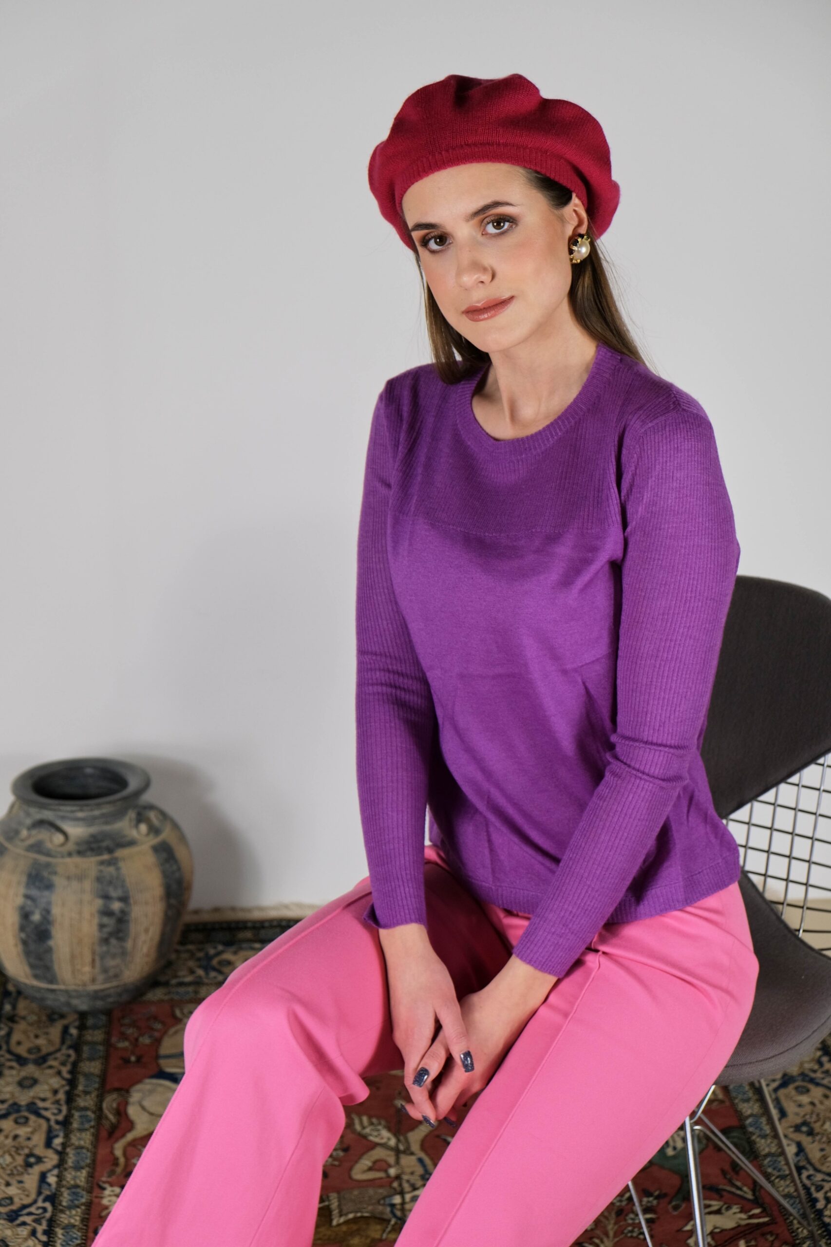 purple cashmere jumper sweater