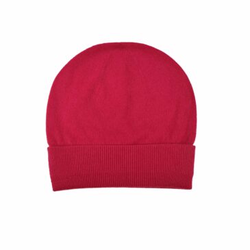 Red cashmere beanie hat