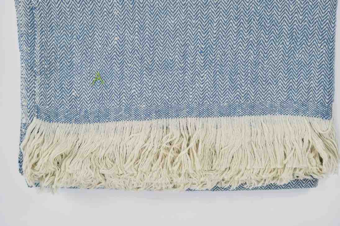 Cashmere blankets herringbone with fringes beige cream white blue grey yellow 9_376