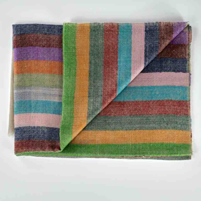 cashmere striped scarf