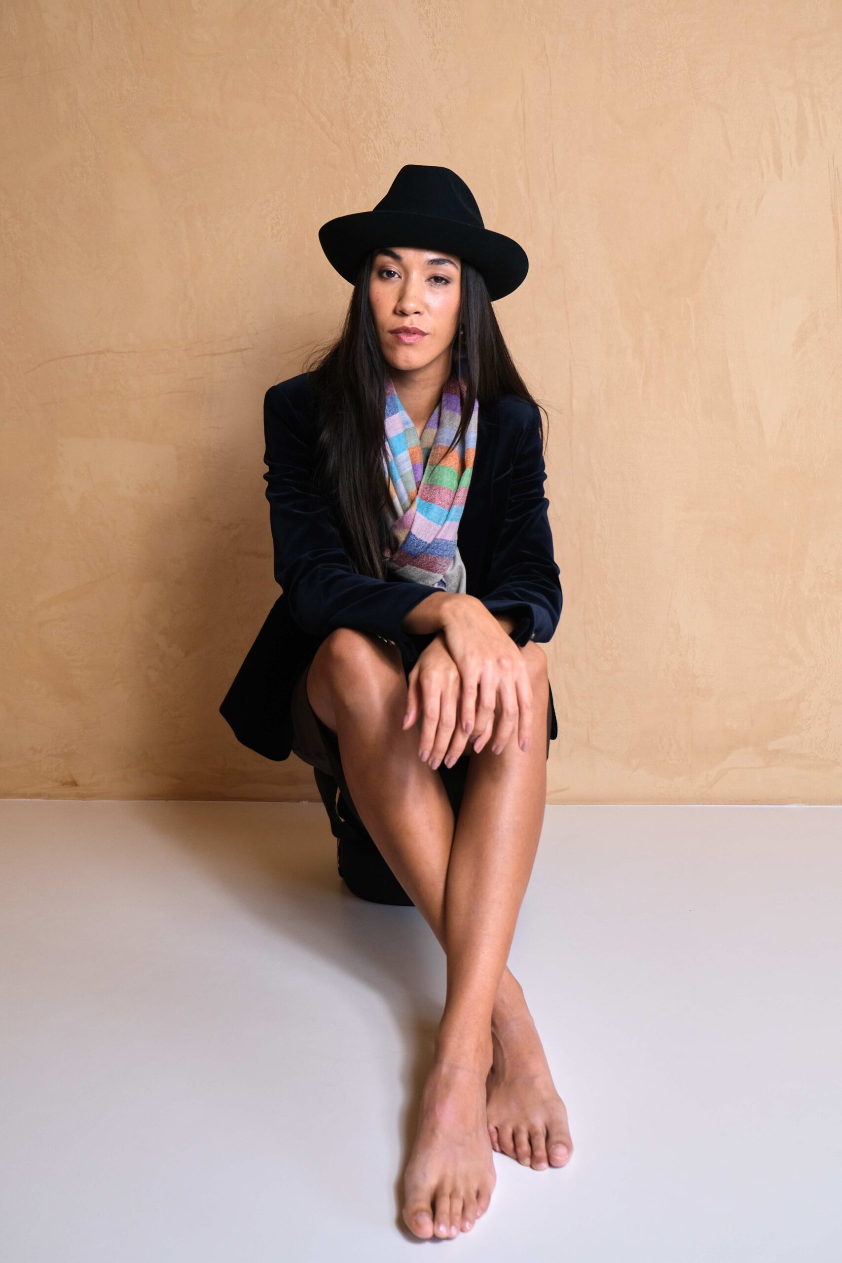 striped cashmere scarf