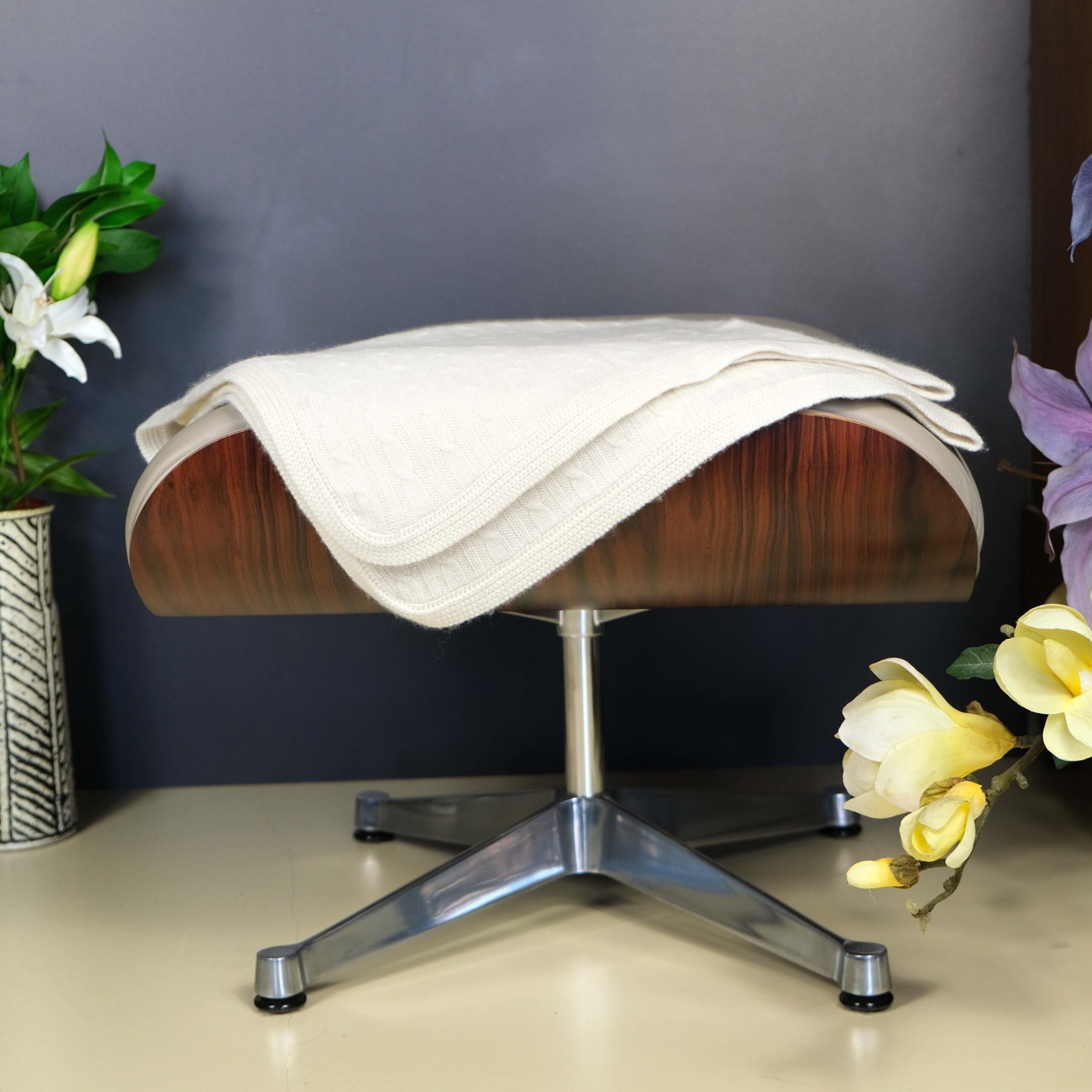 cream white cashmere baby blanket